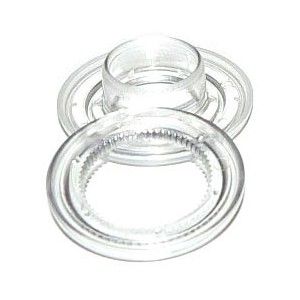 Oeillet et Rondelle Transparent denté 12mm