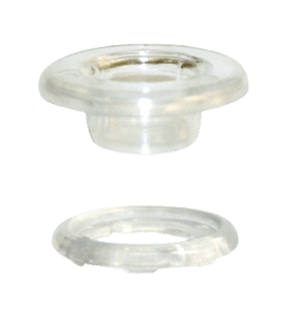 Oeillets et Rondelles plastiques Transparents 16mm