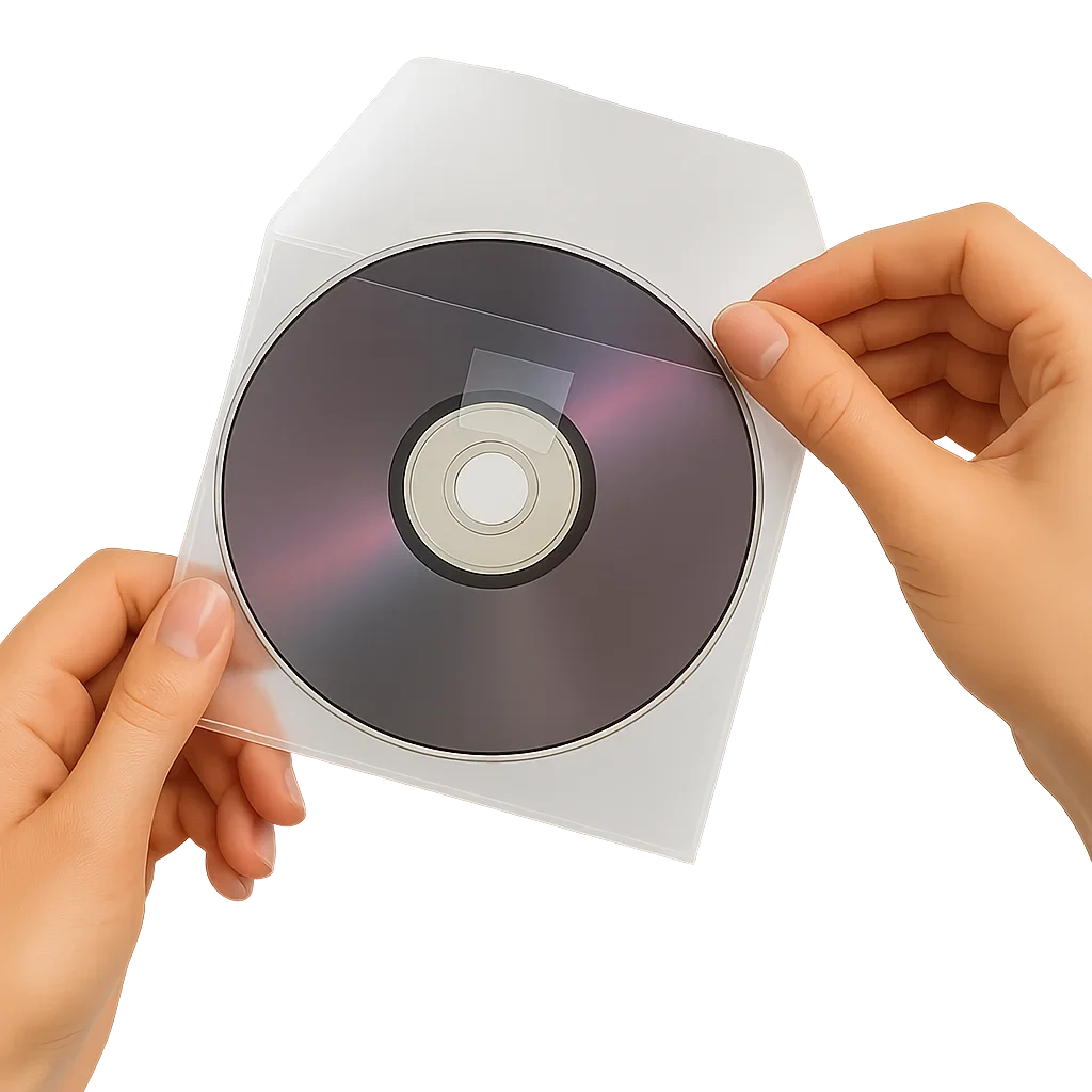 Pochette CD auto-adhésive
