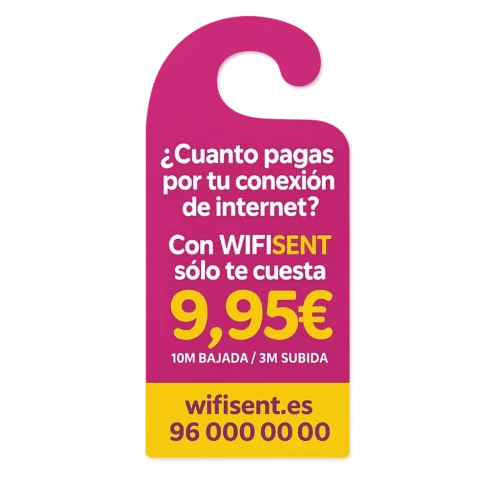 Accroche porte publicitaire