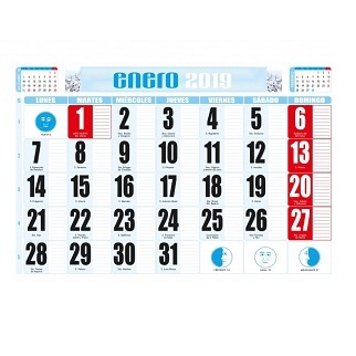 faldilla para calendario