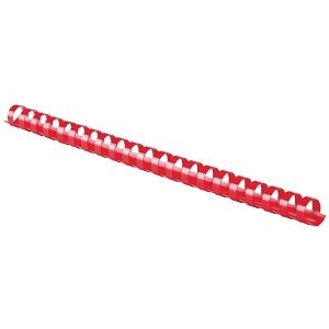 Anneaux plastiques 21 boucles Rouge