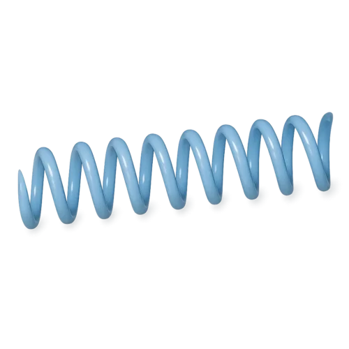 spirale en plastique bleu cristal