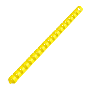 Peignes de reliure plastique 21 boucles Jaune