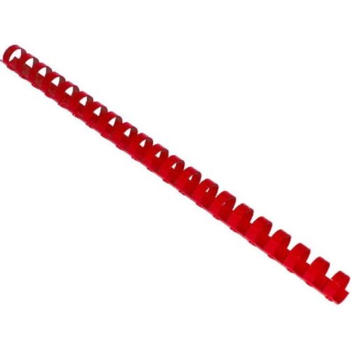 Anneaux plastiques pour reliure 21 boucles Rouge