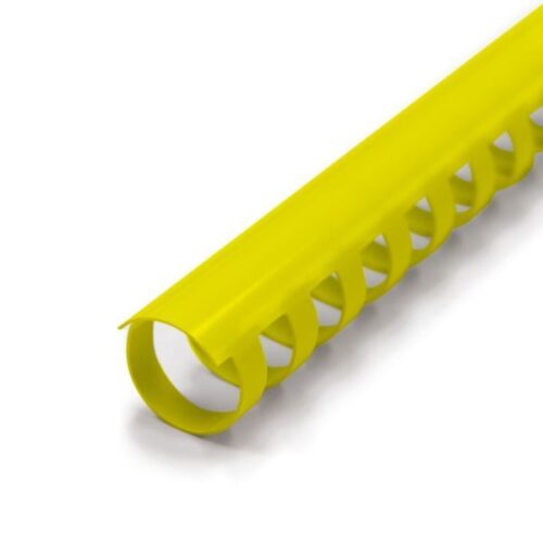 Anneaux plastiques pour reliure 21 boucles Jaune