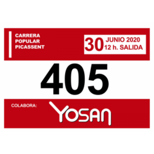 Papier pour Dossards personnalisables - 400 unités (Dorsalprint)
